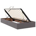 vidaXL Otomanový posteľný rám s úložiskom Biely 90 x 190 cm Umelá koža