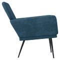 VidaXL Kreslo modré 62x79x79 cm zamat