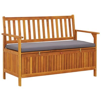 vidaXL Záhradná úložná lavica 120 cm, akáciový masív