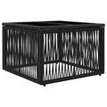 vidaXL Súprava záhradných pohoviek 11 ks Čierna a krémová biela