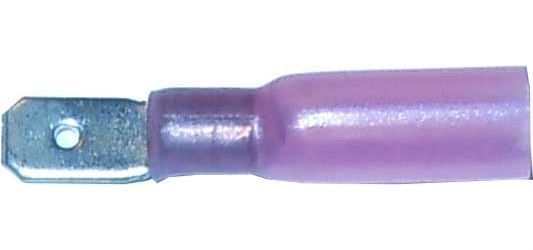 Faston-konektor 4,8mm so smršťovacou bužírkou, kábel 0,5-1,5mm2