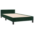 vidaXL Posteľ bez matraca tmavozelený 80x200 cm zamat