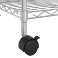 vidaXL Regál s 5 policami na kolieskach 75x35x155 cm chrómový 250 kg