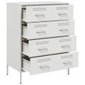 vidaXL Komoda biela 68x39x89 cm oceľ