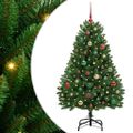vidaXL Umelý Sklápací Vianočný Stromček Zelená 150 cm PVC a oceľ