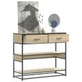 vidaXL Konzolový stolík dub sonoma 90x35x80 cm kompozitné drevo