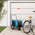 vidaXL Cyklovozík pre zvieratá, modro čierny, oxfordská látka, železo