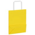 vidaXL Papierové tašky 50 ks s rúčkami žlté 18x8x22 cm