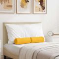 vidaXL Podložkové vankúše 2 pcs Svetložltá Ø 15 x 40 cm