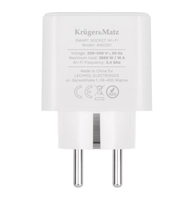 Chytrá zásuvka Kruger&Matz KM2201 Connect P3 Tuya WiFi Smart Home