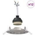 vidaXL Bodové svetlo 12 ks Strieborná 9 x 9 x 2.5 cm Kov
