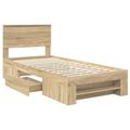 vidaXL Rám postele Sonoma dub 80 x 200 cm Kompozitné drevo