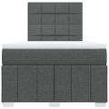 vidaXL Boxspring posteľ s matracom, tmavosivá 120x190 cm, látka