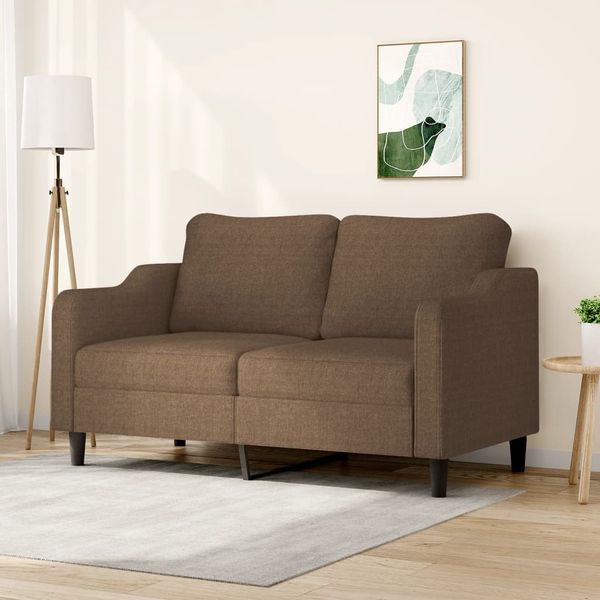 vidaXL 2-miestna pohovka hnedá 140 cm látka