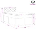 vidaXL Posteľ boxspring s matracom Svetlosivá 120 x 200 cm Zamat