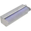 Obdĺžniková bazénová fontána/vodopád s LED, nehrdzavejúca oceľ 30 cm