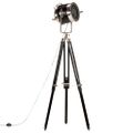 vidaXL Lampa na statíve čierna 171 cm mangovníkový masív