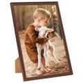vidaXL Fotorámiky na stenu alebo stôl 5 ks hnedé 70x90 cm MDF