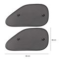 Slnečná clona s prísavkou na bočné okno auta CAR SUNSHADE SET 9, 65 x 38 cm, 2 ks SIXTOL