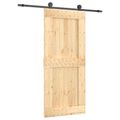 vidaXL Posuvné dvere Prírodná a čierna 90 x 210 cm