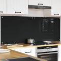 vidaXL Kuchynský obklad 2 ks Čierna 80 x 60 cm tvrdené sklo