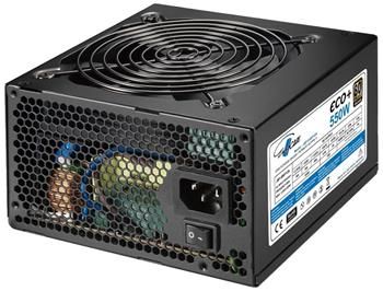 EUROCASE zdroj Eco+ 550W / 80+BRONZE / 12cm fan / PFC ATX 20/24pin / 6x SATA Zdroj, ATX, 550W, pasívny PFC, 120mm ventilátor, 6× SATA, 80PLUS Bronze