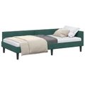 vidaXL Rohový rám postele Tmavozelená 80 cm x 200 cm Zamat