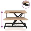 vidaXL Nastaviteľný pracovný stôl 60x40x(13-41,5) cm oceľ a spr. drevo