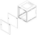 SOLARIX Rozvaděč nástěnný SENSA 12U 600mm, dveře plech, RAL 7035, SENSA-12U-66-21-G Rozvadec, nástenný, 19", výška 12U, 600×600, nosnost 45kg, jednodílný, plech. dvere, šedý