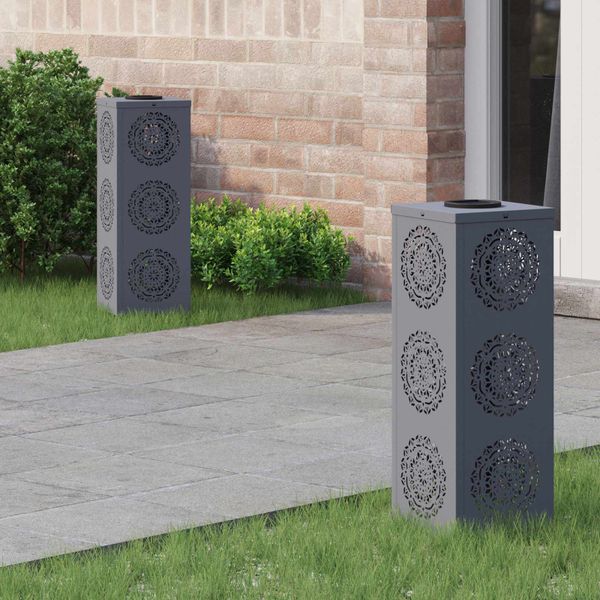 vidaXL Solárne LED svetlo na chodník 2 pcs Antracit