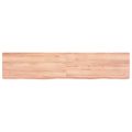 vidaXL Kúpeľňová doska bledohnedá 140x30x(2-6) cm ošetrený masív