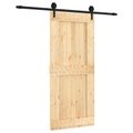 vidaXL Posuvné dvere Prírodná a čierna 90 x 210 cm