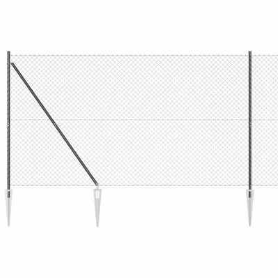 vidaXL Zváraný drôtový plot s hrotmi 25 x 1,6 m PVC potiahnutá oceľ
