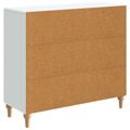 vidaXL Servírovacia skriňa Biela 89 x 34,5 x 80 cm Kompozitné drevo