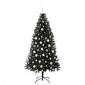 vidaXL Vianočný stromček Čierna 180 cm PVC