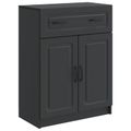 vidaXL Servírovacia skriňa Čierna 66 x 34,5 x 87 cm Kompozitné drevo