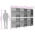 vidaXL Paraván 6 panelov sivý polyratan