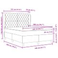 vidaXL Posteľ s pružinovým rámom Tmavomodrá 200 x 140 cm Zamat