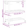 vidaXL Kuchynský vozík MONZA 84x40x88,5 cm borovicový masív