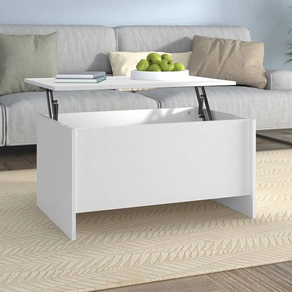 vidaXL Konferenčný stolík biely 80x55,5x41,5 cm spracované drevo