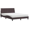 vidaXL Posteľ s matracom Hanko tmavohnedá 140x190 cm látka