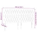 vidaXL Čelo postele s LED zelené 180x7x118/128 cm látka