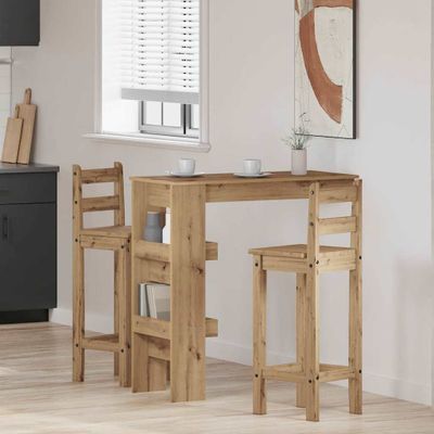 vidaXL Nástenný barový stôl Artisan Dub 102x45x103,5 cm