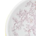 vidaXL Umývadlo na dosku bielo-žlté okrúhle Φ41x14 cm keramické