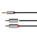 Kábel Jack 3.5mm stereo/2x Cinch 1m KRUGER & MATZ KM1218 Basic