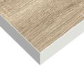 vidaXL Plávajúca nástenná polica dub a biela 23x23,5x3,8 cm MDF