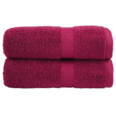 vidaXL Prémiové uteráky pre hostí SOLUND 2 ks bordové 30x50 cm 600 g/m²