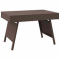 vidaXL Skladací bočný stolík hnedý 60x40x38 cm polyratan