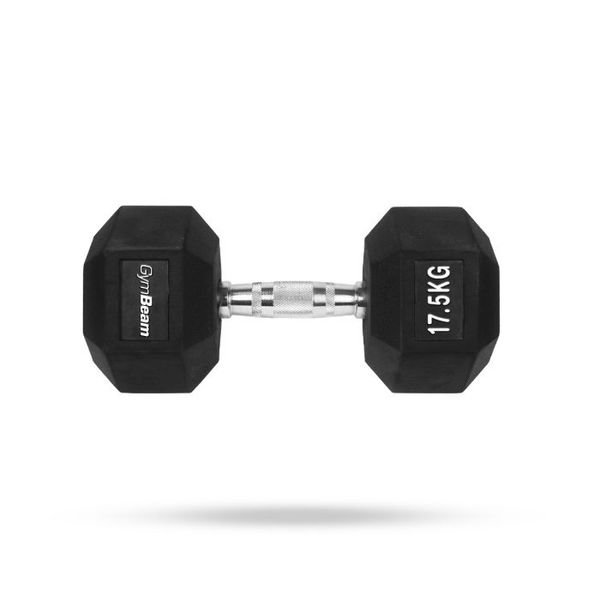 Hexagonálna jednoručka - GymBeam, biela, 17.5 kg, Iron, rubber, steel