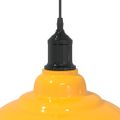 VidaXL Závesná lampa výškovo nastaviteľná E27 lesk žltá Ø 31 cm kov